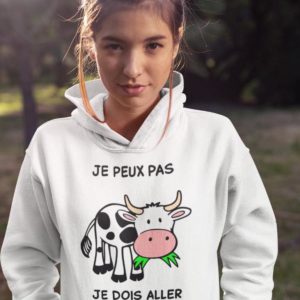 Sweat Femme "Je peut pas je dois aller à la traite"