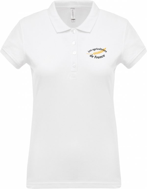 POLO FEMME BLANC AGRICULTEURS DE FRANCE