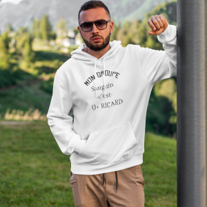 Sweat homme "mon groupe sanguin c'est O+RICARD"